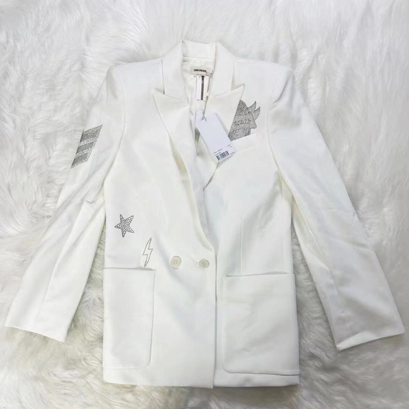 NWT Zadig Voltaire Visko Strass Embellished Blazer - Picture 9 of 10